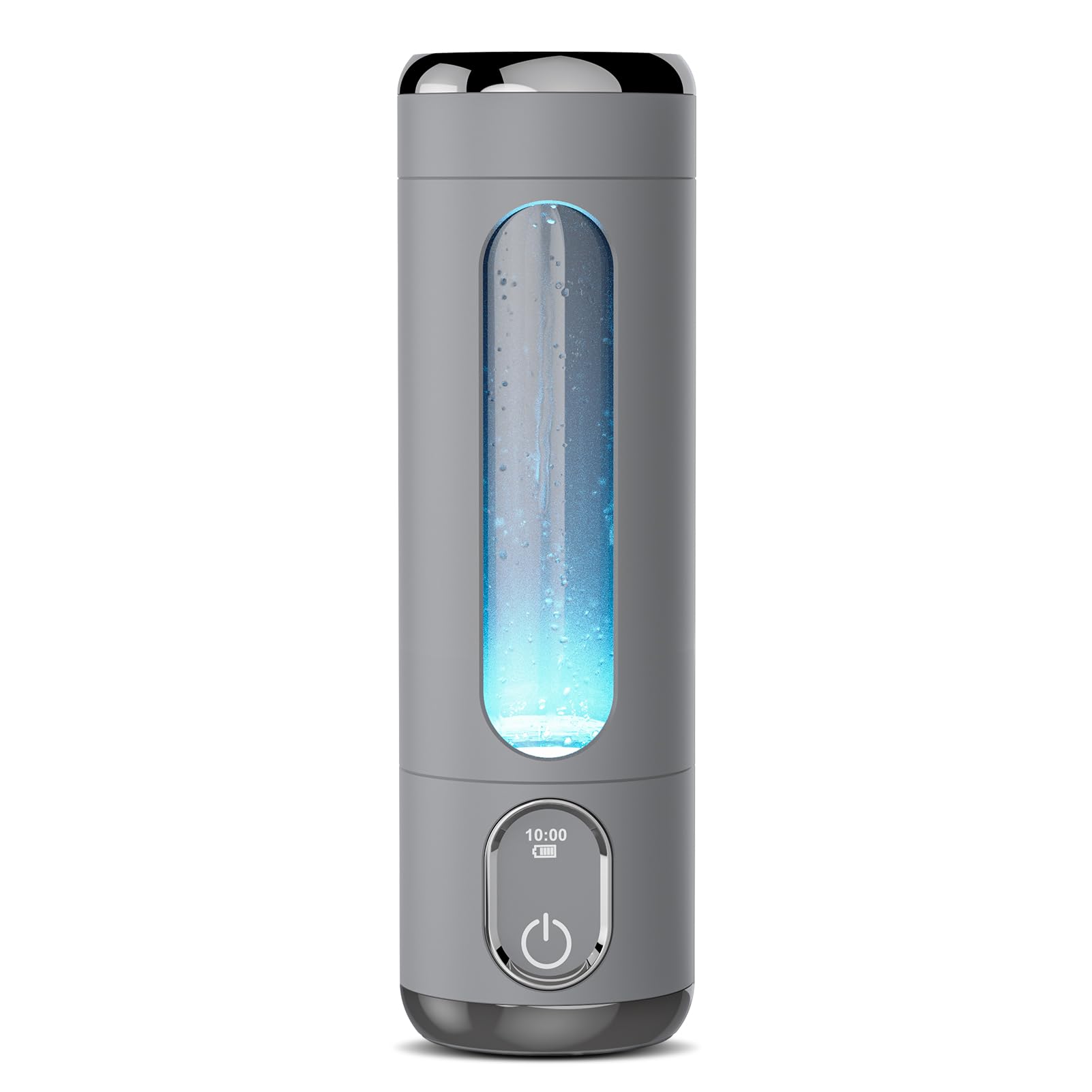 Portable Hydrogen Water Bottle Generator - Up to 6000 PPB H2 Molecular Hydrogen Infusion, SPE/PEM Technology Rechargeable Hydrogen Water Machine for Sports/Travel/Office/Gym - 8.8 oz (Black)