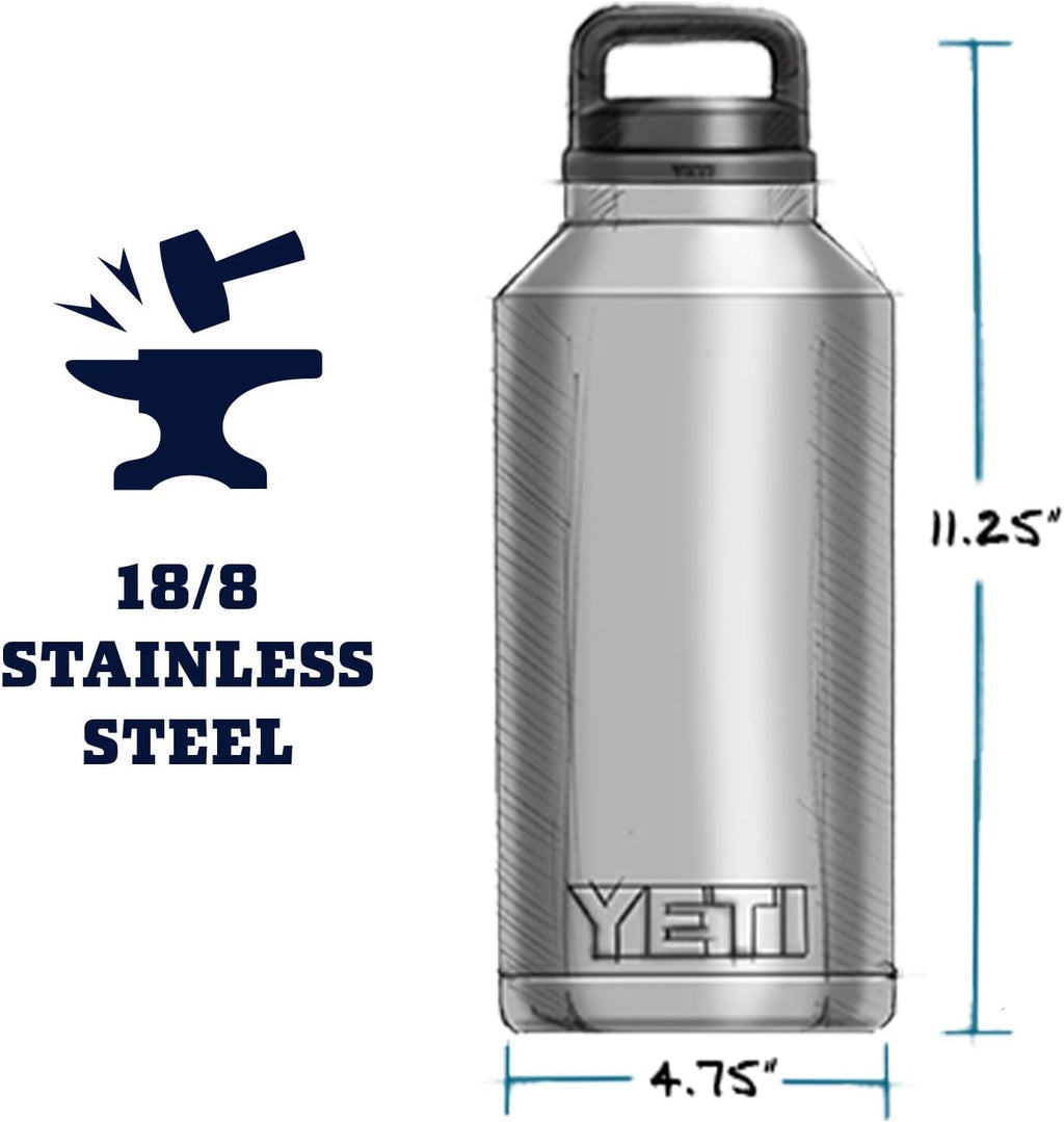 YETI Rambler 64 oz Bottle, Vacuum Insulated, Leakproof, Stainless Steel with Chug Cap, Tropical Pink