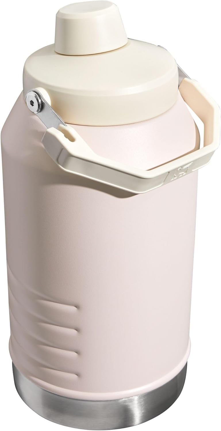Stanley IceFlow Fast Flow Jug with Handle 96 oz | Twist On Angled Spout Lid | Leakproof for Travel and Sports | Insulated Stainless Steel | BPA-Free | Rose Quartz