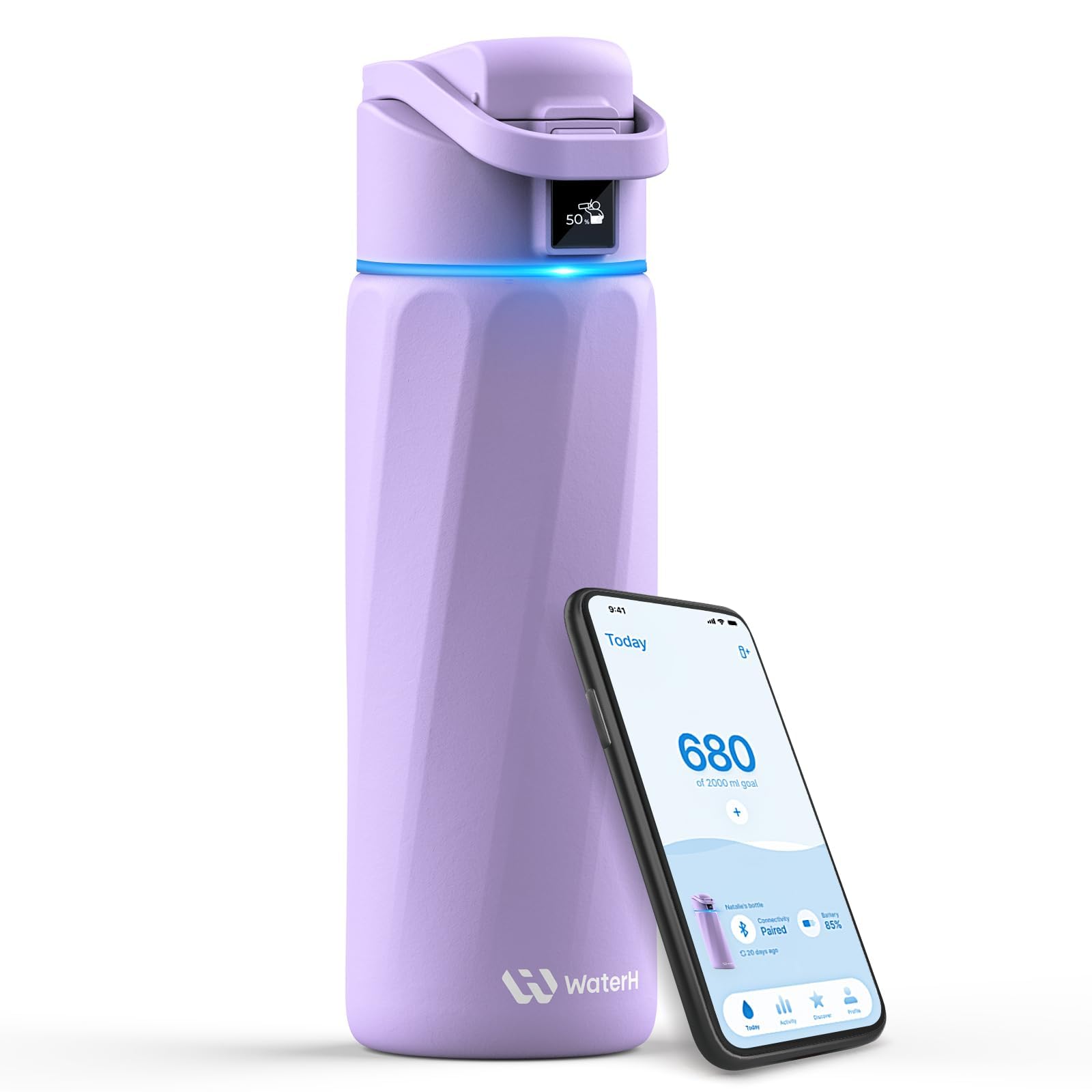 BOOST Smart Water Bottle with Reminder & Tracker, Double Wall Vacuum Insulated Bottles Stainless Steel, 32oz BPA-Free Wide Mouth for School, Gym, Office, Ideal for Mother's Day