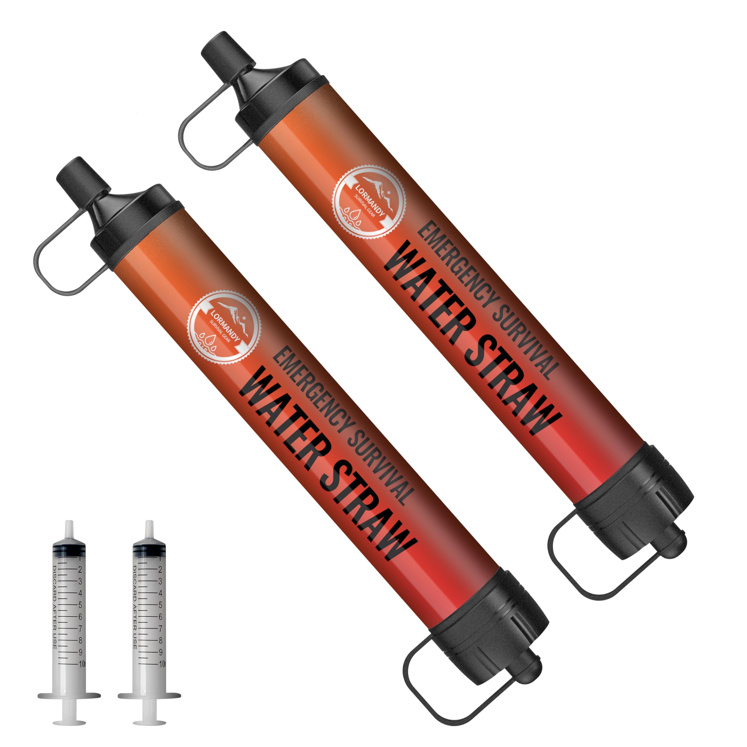 Straw Water Filter 5 Pack – Outdoor Camping & Hiking Survival Gear Kit for Family Use, Ultra-Light Personal Filter Straws for Backpacking, Travel, Bug-Out Bags and Emergency Preparedness