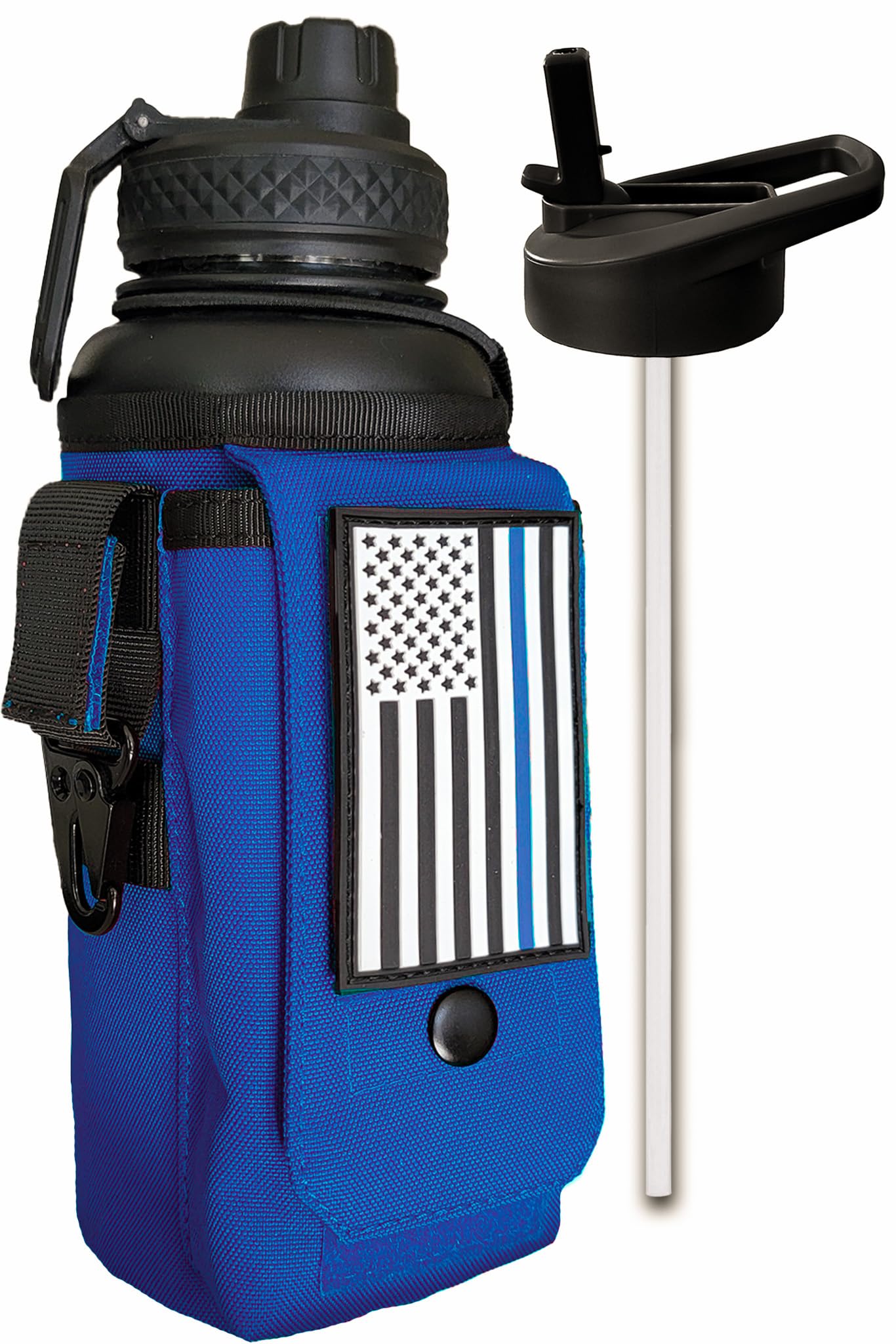 Iron Infidel Battle Bottle - One Gallon Insulated Water Bottle with Dual Carry Handles - 128 oz Tactical Stainless Steel Water Jug & Rugged Extra Large Sleeve With Storage (OCP Camo 128 Ounces)